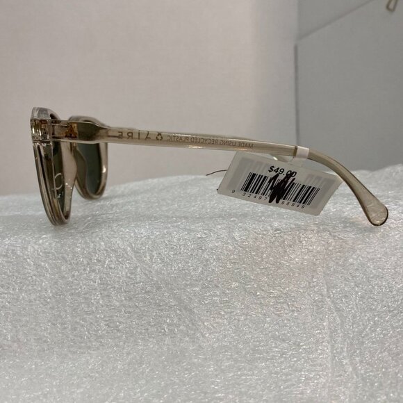 AIRE Nucleus Transparent Sand Sunglasses Khaki Polarized Lens Unisex NWT - Picture 10 of 10